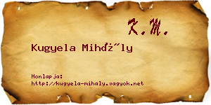 Kugyela Mihály névjegykártya