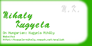 mihaly kugyela business card